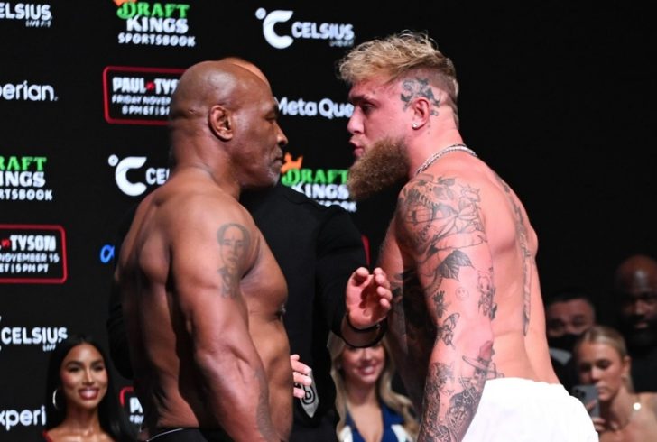Jake Paul and Mike Tyson face off.