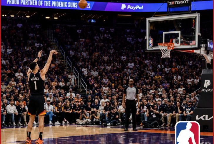 An NBA player shoots a free throw during a Summer League game as the league tests new rules.