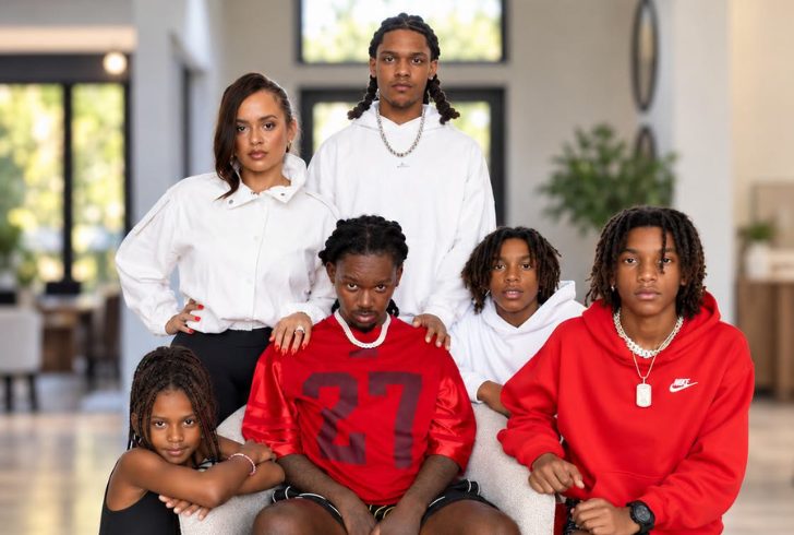 Chris Johnson with family members